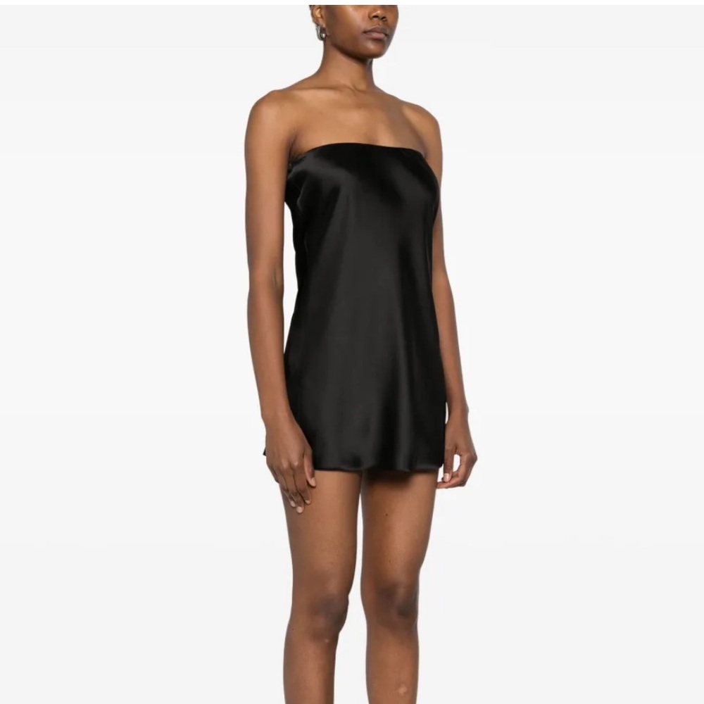 Norma Kamali Mini Bias Strapless Dress